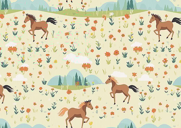 Prairie Horses, Amber Acres - Motorised Roman Blind - Image 7
